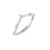Dainty Round Colorless Lab Diamond Thin Curved Ring