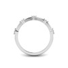 Dainty Round Colorless Lab Diamond Thin Curved Ring