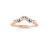 Alternating Round & Marquise Colorless Lab Diamond Curved Ring