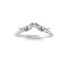 Alternating Round & Marquise Colorless Lab Diamond Curved Ring