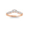 Alternating Round & Baguette Colorless Lab Diamond Curved Ring