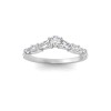 Alternating Round & Baguette Colorless Lab Diamond Curved Ring