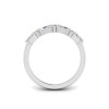 Alternating Round & Baguette Colorless Lab Diamond Curved Ring