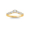 Alternating Round & Baguette Colorless Lab Diamond Curved Ring
