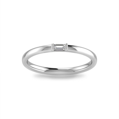 Single Baguette Lab Diamond Band