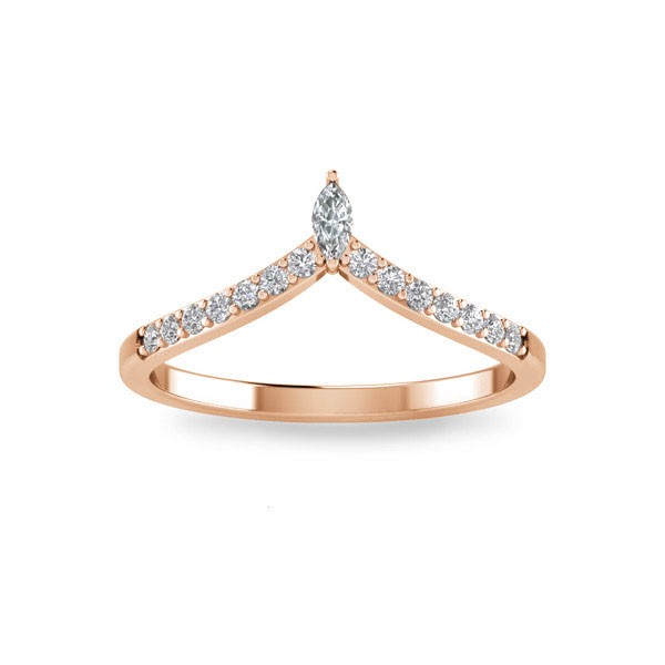 Marquise Diamond Nesting Chevron Ring