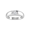 Round Diamond Center Dome Ring