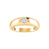 Round Diamond Center Dome Ring