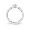 .75 Ct Moissanite & .25 Ctw Diamond Embrace Solitaire Open Ring