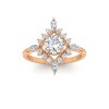 1.32 Ctw Round Diamond Flora Vintage Halo Engagement Ring