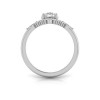 .75 Ct Moissanite & .57 Ctw Diamond Flora Vintage Halo Engagement Ring