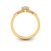 .75 Ct Round Lab Diamond & .57 Ctw Diamond Flora Vintage Halo Engagement Ring