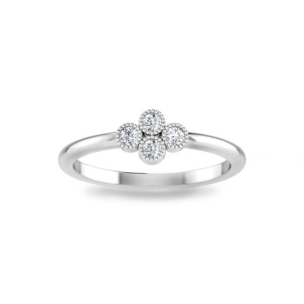 Diamond Four Stone Cluster Ring