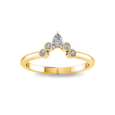 Pear Diamond Nesting Ring