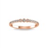 Diamond Milgrain Bezel Three Stone Ring