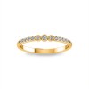 Diamond Milgrain Bezel Three Stone Ring