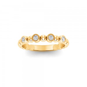 Alternating Four Diamond Ring