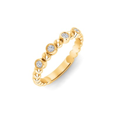 Alternating Five Diamond Ring