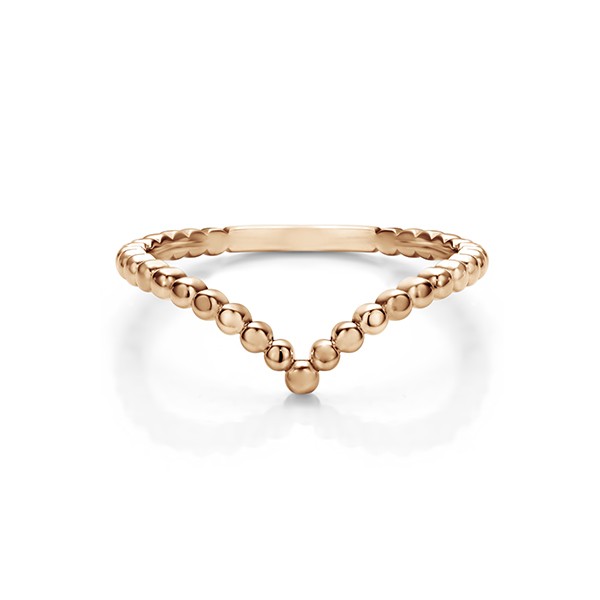 Beaded Chevron Ring