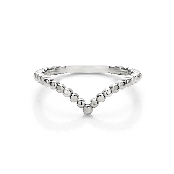 Beaded Chevron Ring