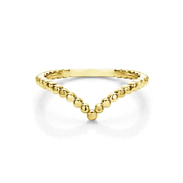 Beaded Chevron Ring