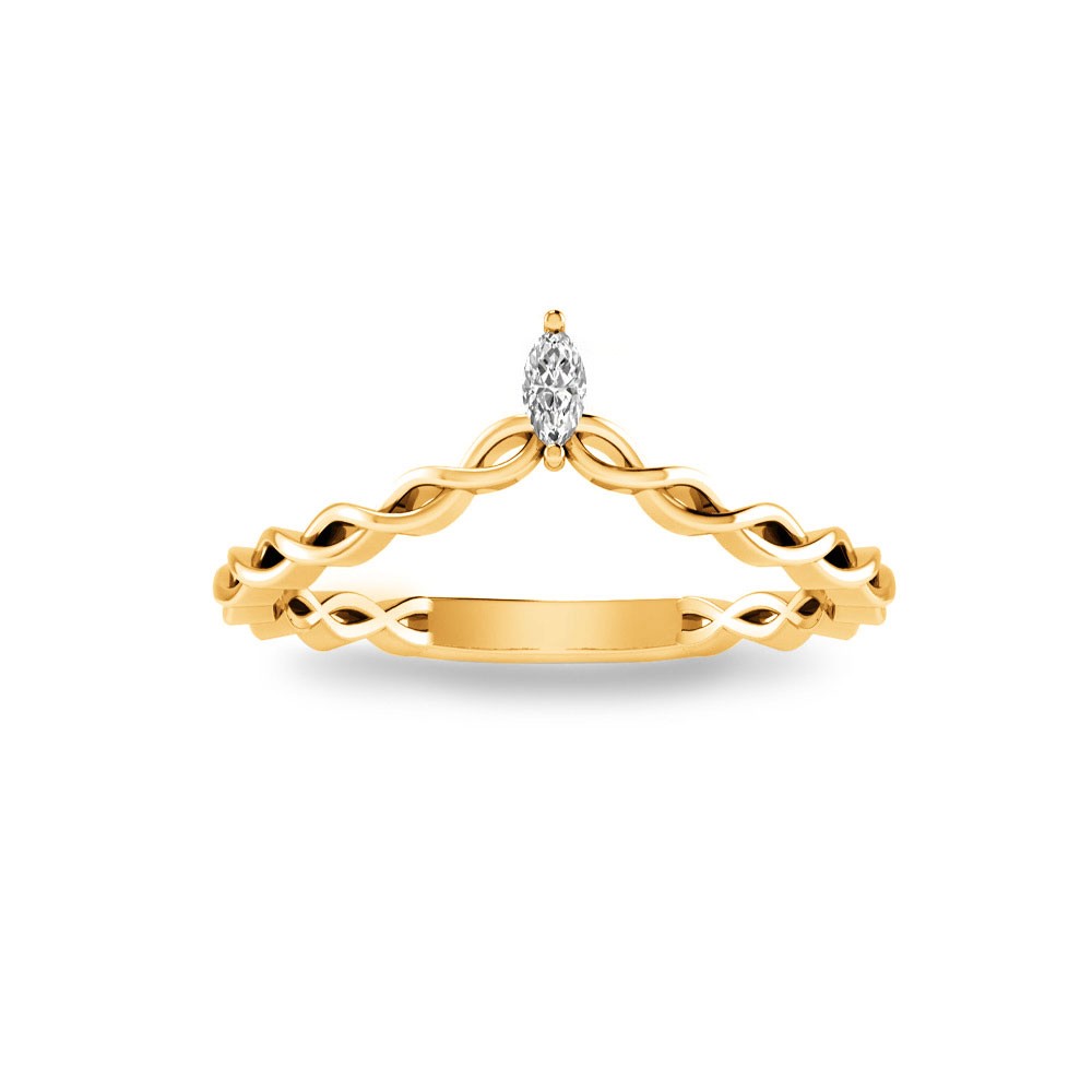 Marquise Diamond Twine Nesting Ring