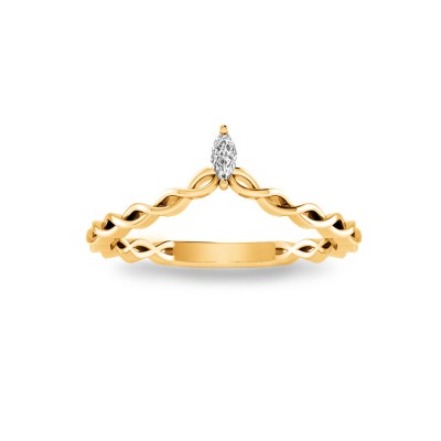 Marquise Diamond Twine Nesting Ring
