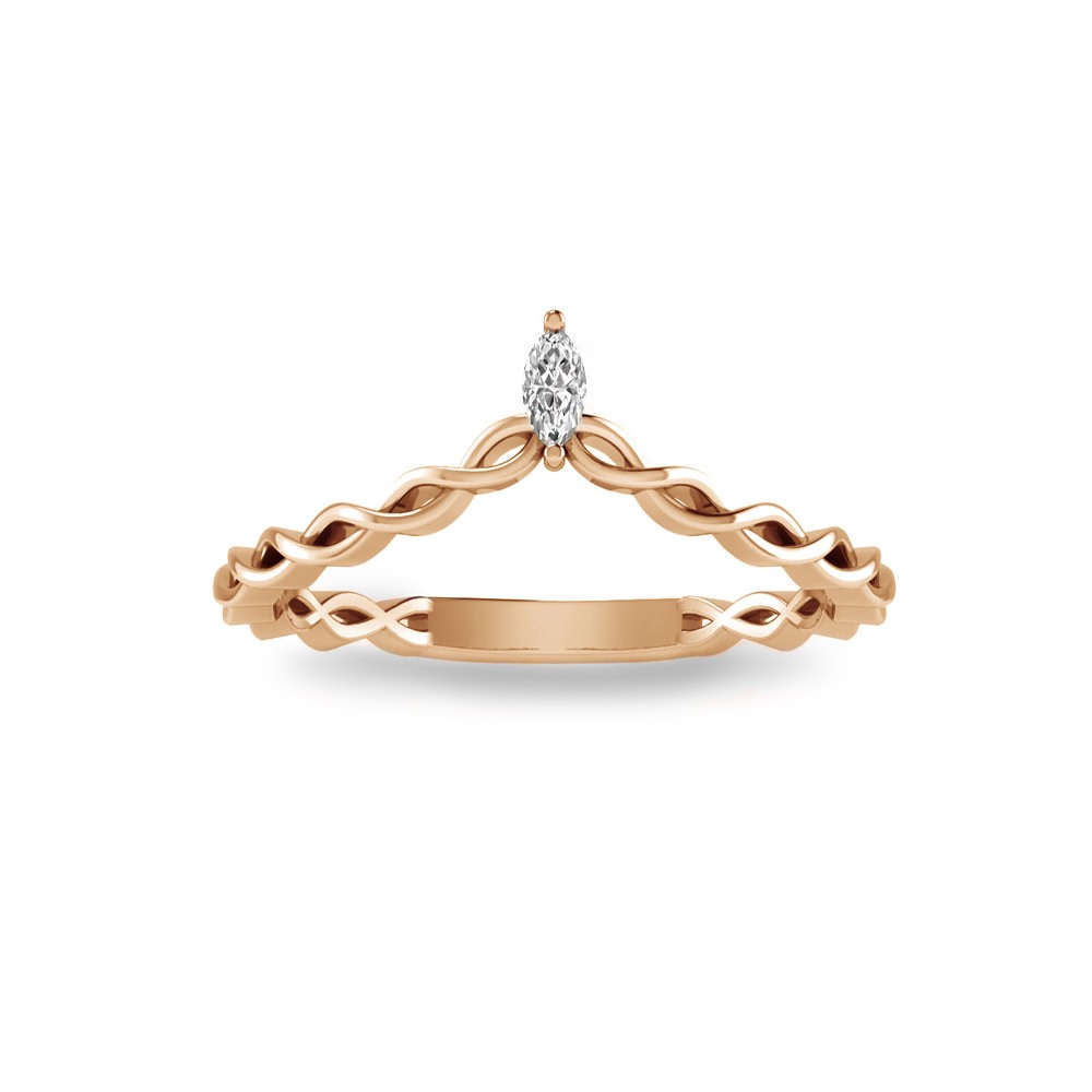 Marquise Diamond Twine Nesting Ring