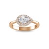 1.40 Ctw Pear Diamond East West Halo Engagement Ring