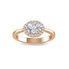 1.14 Ctw Oval Diamond East West Halo Engagement Ring