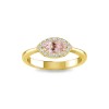 .50 Ct Marquise Morganite & .20 Ctw Lab Diamond East West Halo Engagement Ring