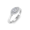 .62 Ctw Marquise Diamond East West Halo Engagement Ring