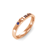 Birthstone Paw Print Pet Name Ring