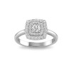 .55 Ctw Diamond Double Halo Engagement Ring