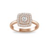 .25 Ct Moissanite & .30 ctw Diamond Double Halo Engagement Ring