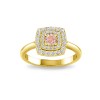 .25 Ct Morganite & .30 ctw Diamond Double Halo Engagement Ring