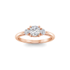 .50 Ct Moissanite & .16 Ctw Diamond Adore Three Stone Engagement Ring