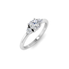.50 Ct Moissanite & .16 Ctw Diamond Adore Three Stone Engagement Ring