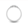 .50 Ct Moissanite & .16 Ctw Diamond Adore Three Stone Engagement Ring