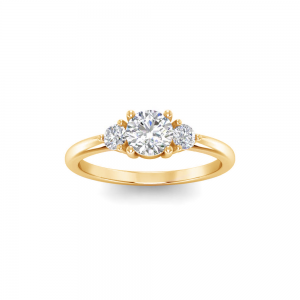 .50 Ct Round Lab Diamond Adore Three Stone Engagement Ring