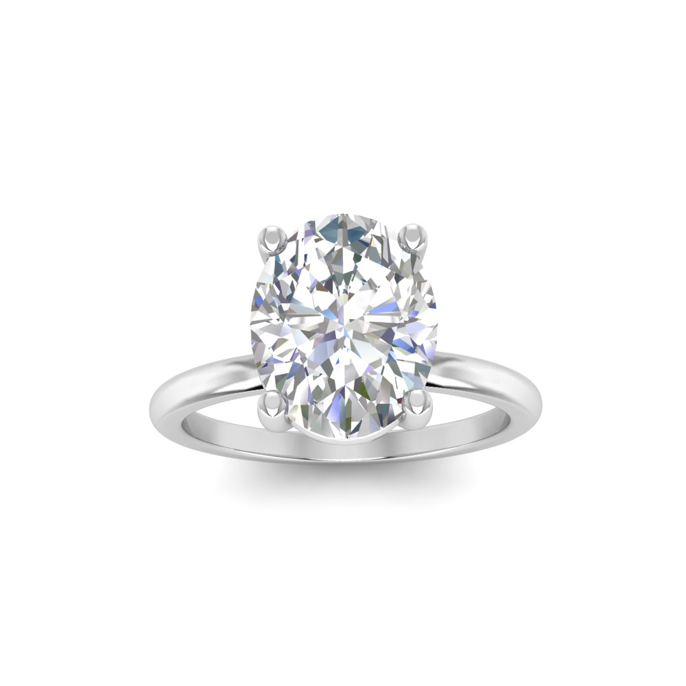 3 Ct Oval CZ Solitaire Ring