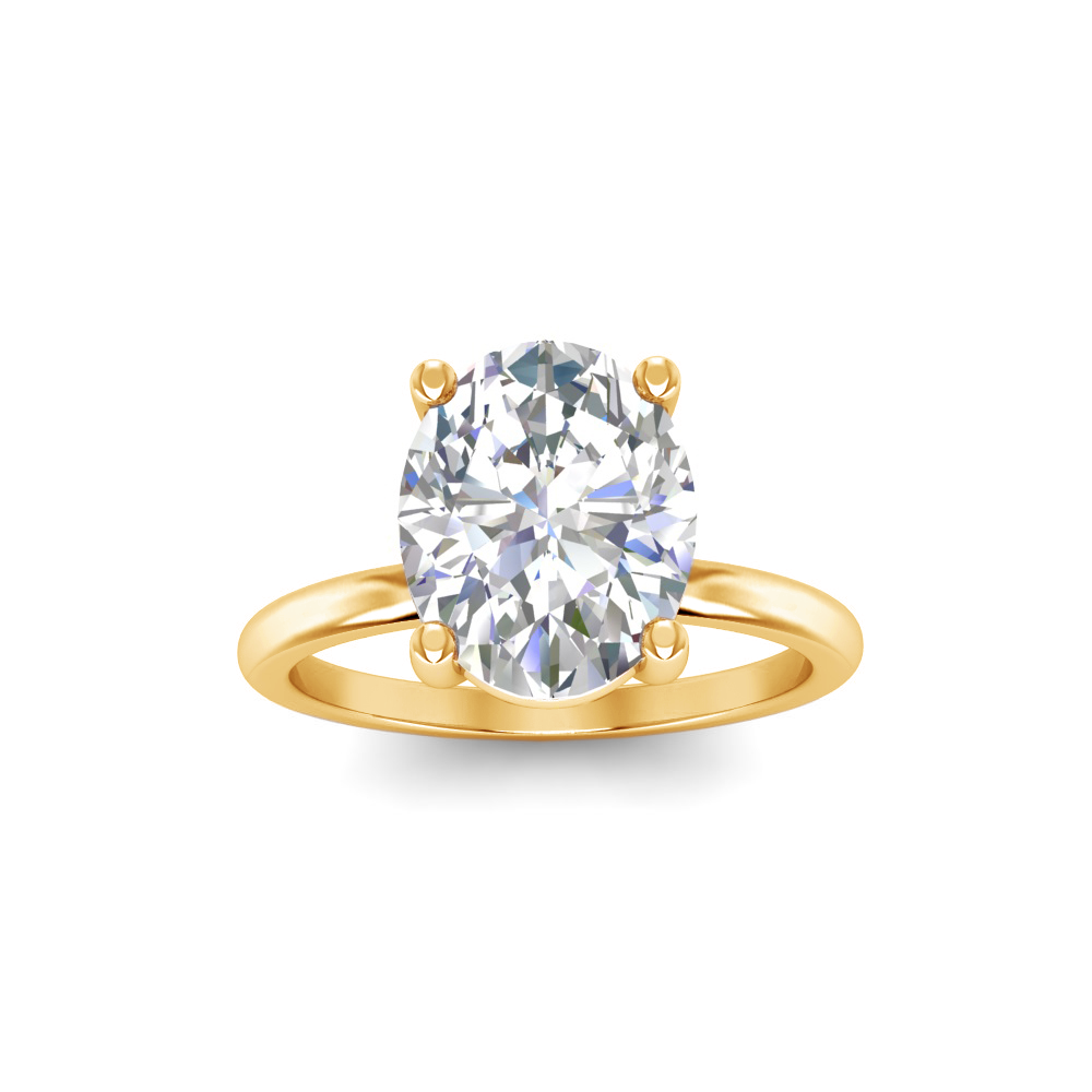 3 Ct Oval Moissanite Solitaire Ring