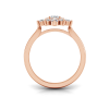 1.16 Ctw Oval CZ Sunburst Halo Engagement Ring