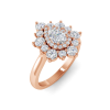 1.34 Ctw Pear CZ Sunburst Halo Engagement Ring