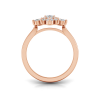 1.34 Ctw Pear CZ Sunburst Halo Engagement Ring