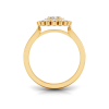 1 Ctw Radiant Diamond Sunburst Halo Engagement Ring