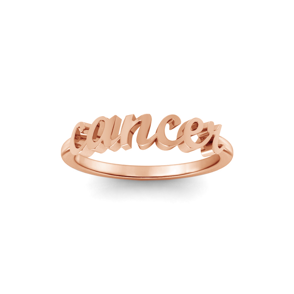 Zodiac Script Ring - Cancer
