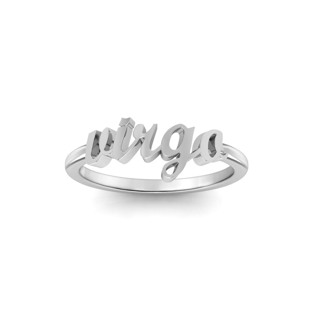 Zodiac Script Ring - Virgo