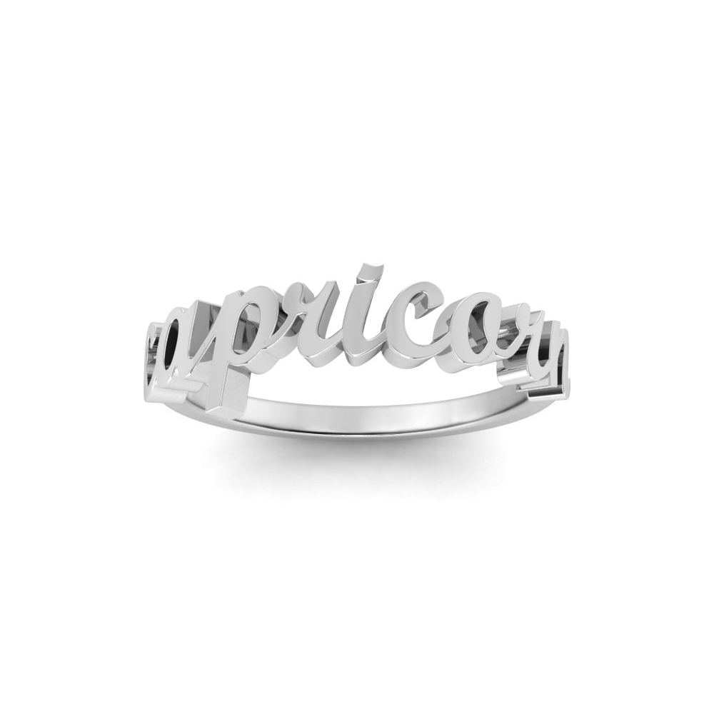 Zodiac Script Ring - Capricorn