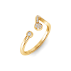 Pavé Zodiac Open Ring - Leo